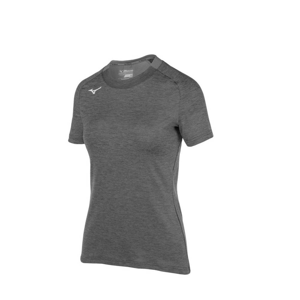 Maglietta Mizuno Alpha Short Sleeve Donna - Grigie - 92563-HQWA